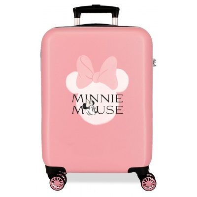 Luxusný cestovný kufor Minnie Mouse Heads 55 cm | Kabínový ABS kufor