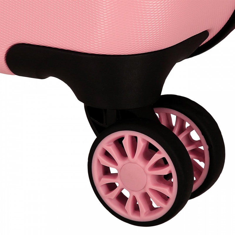 Luxusní cestovní kufr Minnie Mouse Heads 55 cm | Kabinový ABS kufr