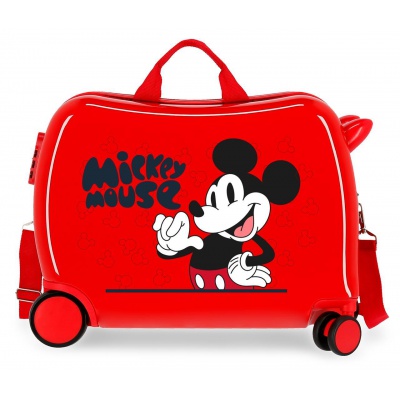 Detský kufor / odrážadlo Mickey Mouse Fashion 34 l | ABS kufor pre deti