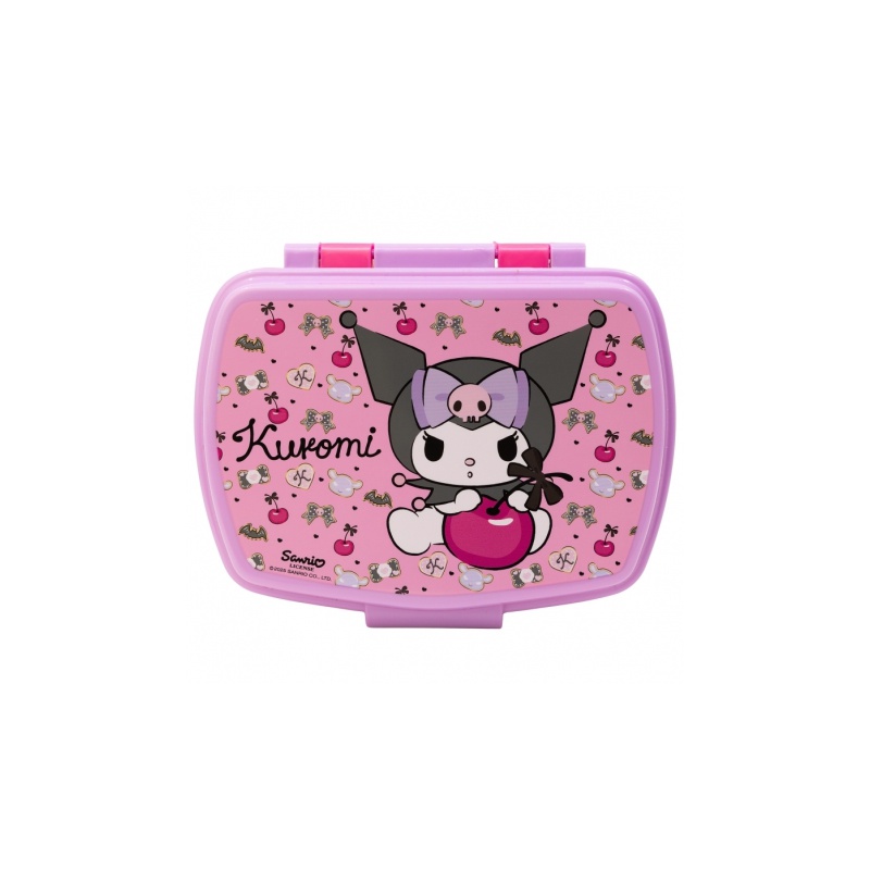 Dětský box na svačinu Kuromi – plastový, BPA free, 17 × 14 cm