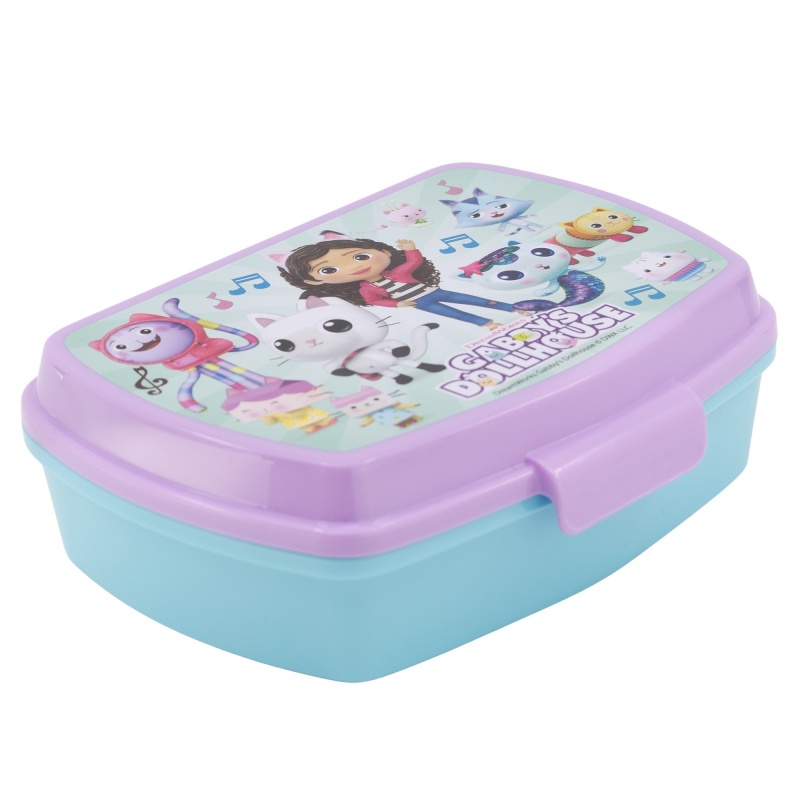 Dětský box na svačinu Gabby's Dollhouse – plastový, BPA free, 17 × 14 cm