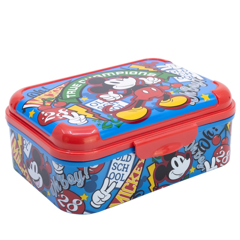 Sandwich box Mickey Mouse True Champions – plastový box na svačinu pro děti do školy