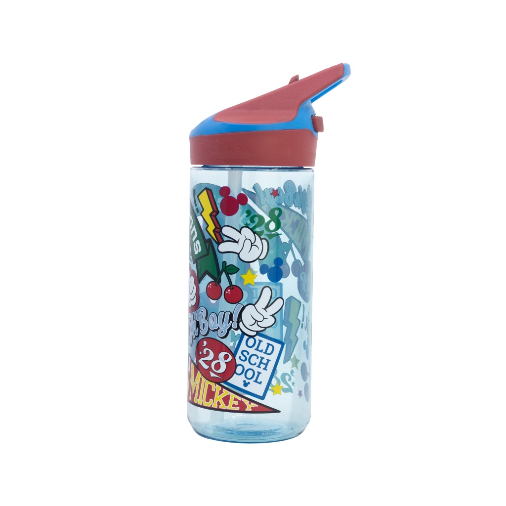 Detská fľaša na vodu so slamkou Mickey Mouse 620 ml bez BPA
