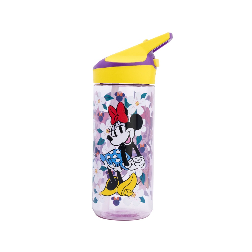 Detská fľaša na vodu so slamkou Minnie Mouse 620 ml bez BPA