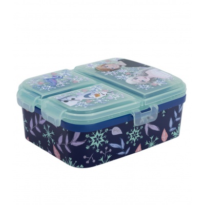 Detský box na desiatu XL Disney Frozen – 4 priehradky, bez BPA