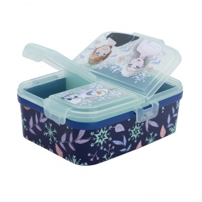 Detský box na desiatu XL Disney Frozen – 4 priehradky, bez BPA