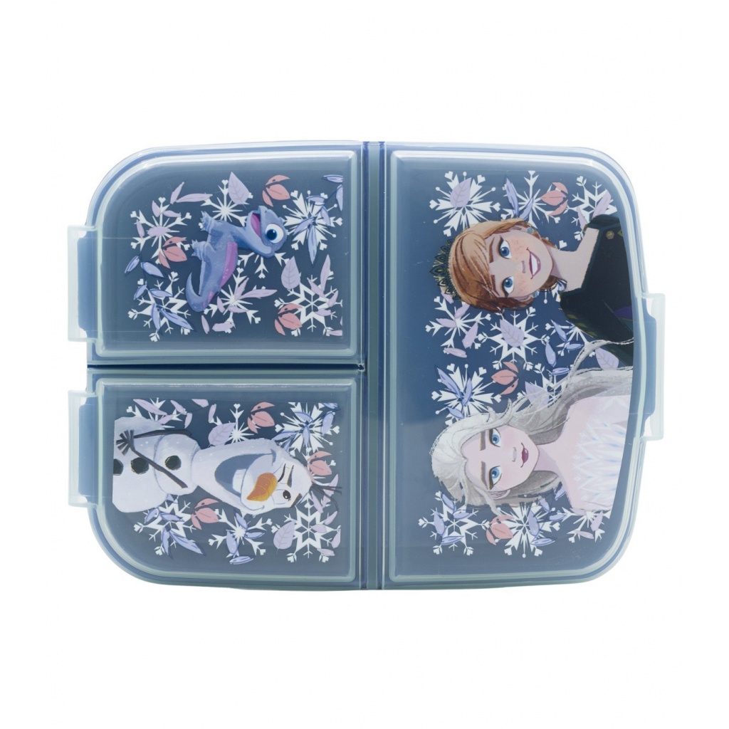 Delený plastový box na desiatu Disney Frozen 3 priehradky 19,5 cm