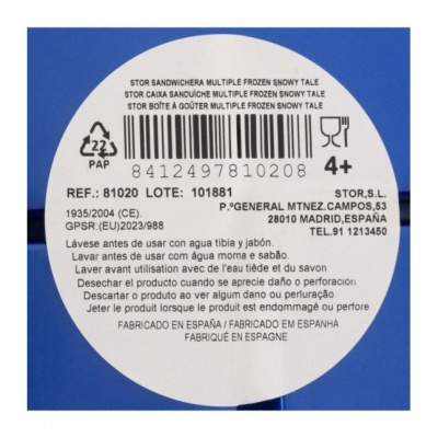 Dělený plastový box na svačinu Disney Frozen 3 přihrádky 19,5 cm