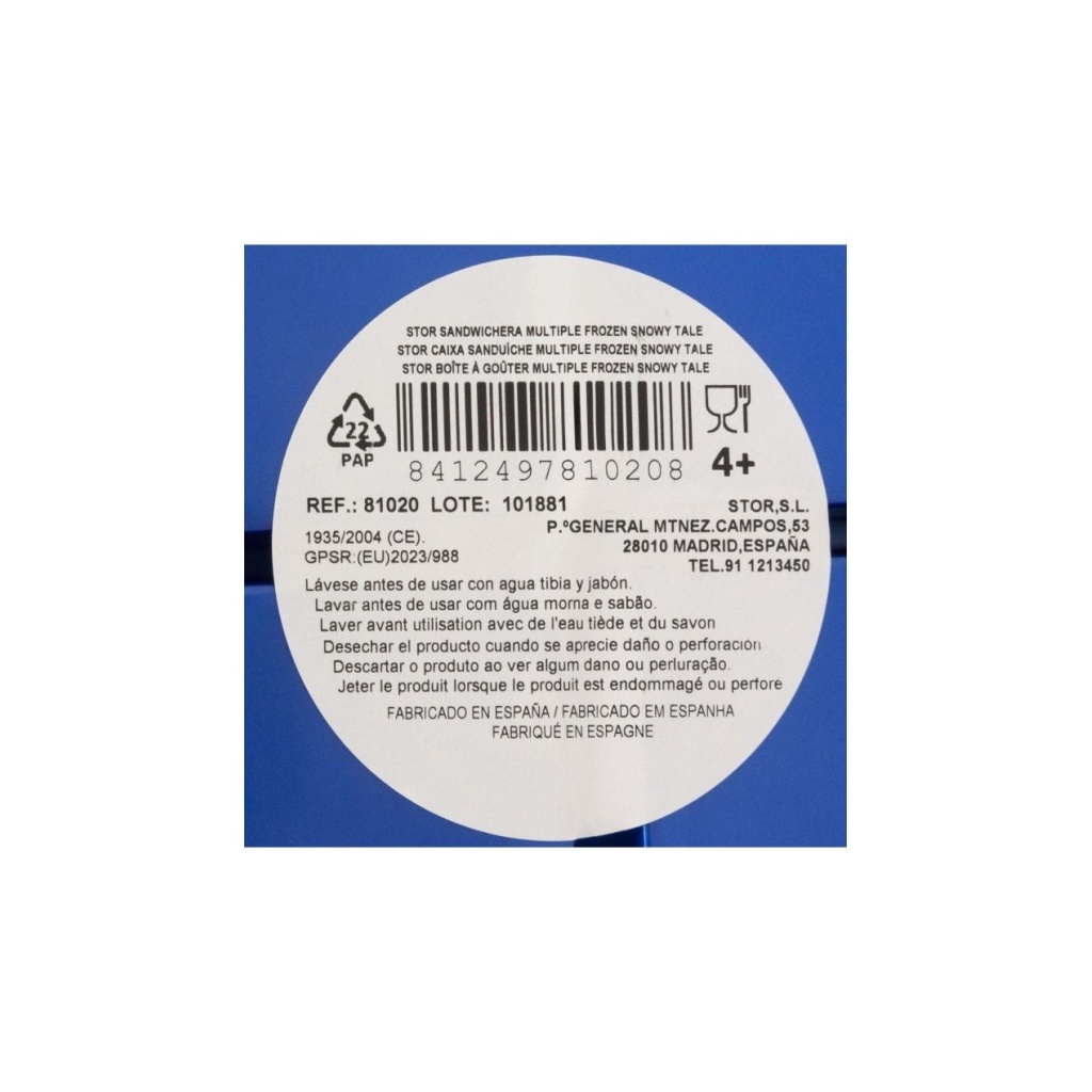 Delený plastový box na desiatu Disney Frozen 3 priehradky 19,5 cm