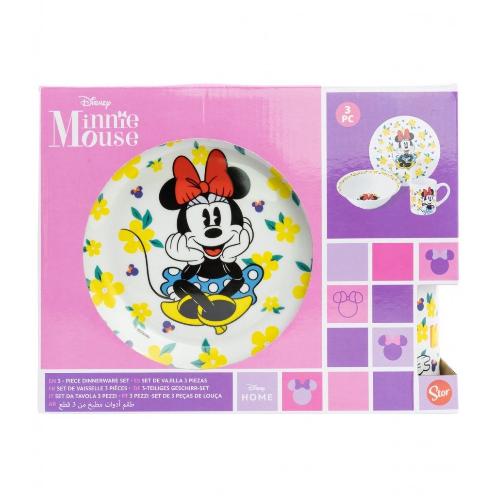 Detská keramická súprava Minnie Mouse 3 ks – darčekové balenie