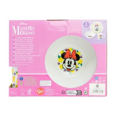 Detská keramická súprava Minnie Mouse 3 ks – darčekové balenie