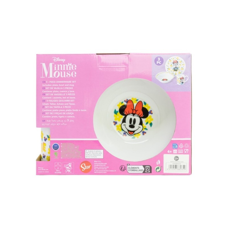 Detská keramická súprava Minnie Mouse 3 ks – darčekové balenie