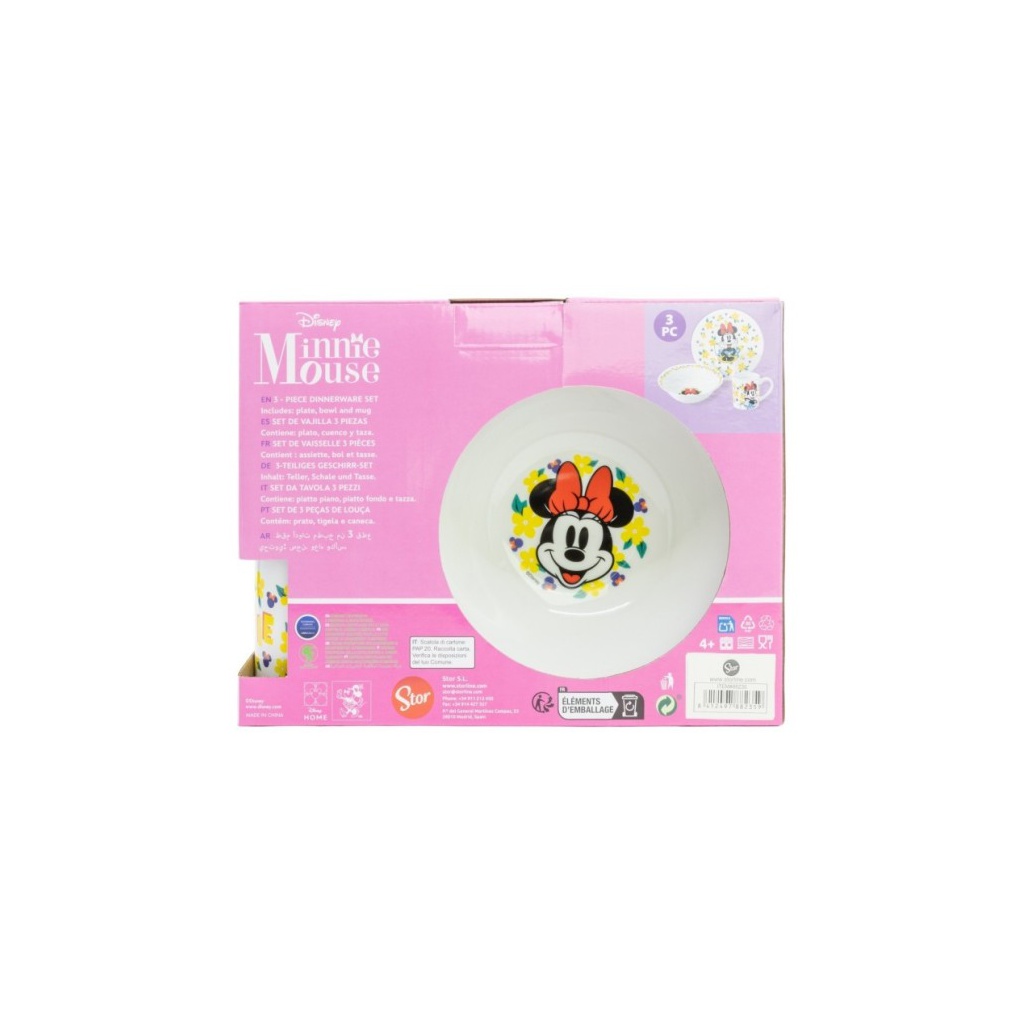 Detská keramická súprava Minnie Mouse 3 ks – darčekové balenie