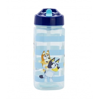 Dětská láhev Bluey 510 ml s brčkem – plastová BPA free