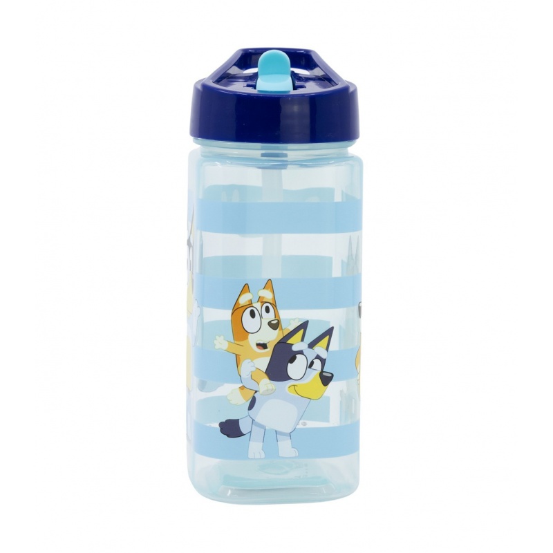 Detská fľaša Bluey 510 ml so slamkou – plastová BPA free