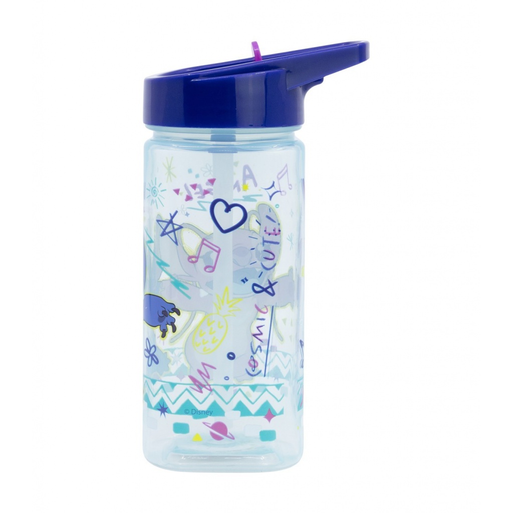 Dětská láhev Lilo & Stitch 510 ml s brčkem – plastová BPA free