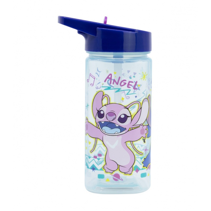 Detská fľaša Lilo & Stitch 510 ml so slamkou – plastová BPA free