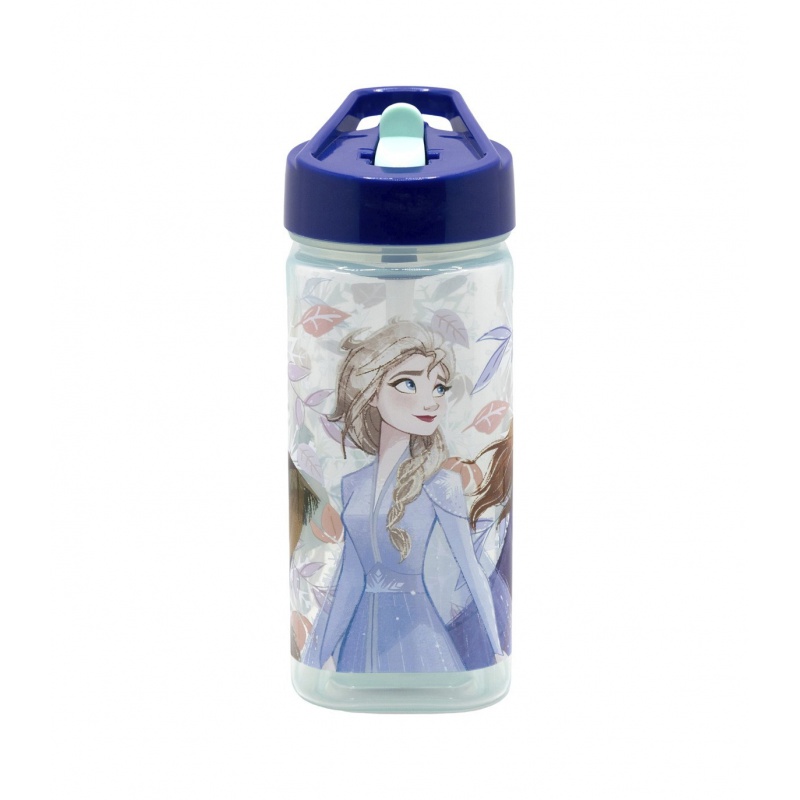 Dětská láhev Disney Frozen 510 ml s brčkem – plastová BPA free