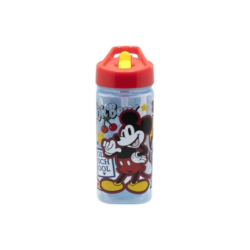 Dětská láhev Mickey Mouse 510 ml s brčkem – plastová BPA free