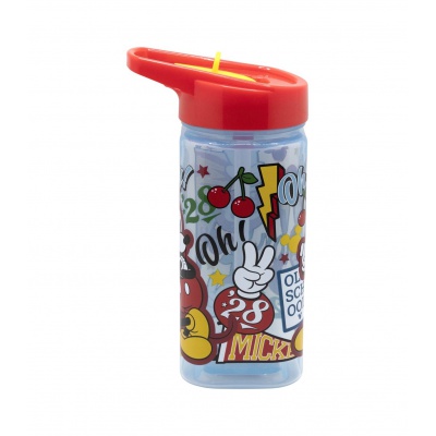 Detská fľaša Mickey Mouse 510 ml so slamkou – plastová BPA free