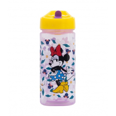 Detská fľaša Minnie Mouse 510 ml so slamkou – plastová BPA free