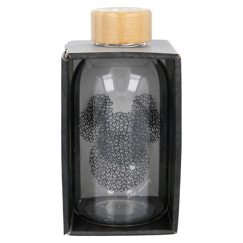Sklenená fľaša Mickey Mouse 620 ml – luxusné darčekové balenie