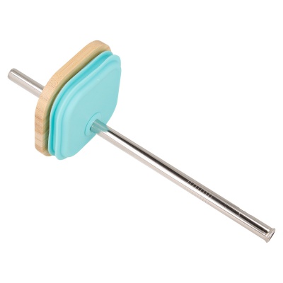 QUOKKA Cube, Skleněná sklenice se silikonovým povrchem WATER FLOWERS, 540ml, 40060