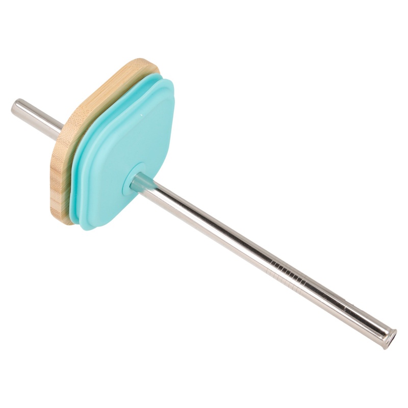 QUOKKA Cube, Skleněná sklenice se silikonovým povrchem WATER FLOWERS, 540ml, 40060