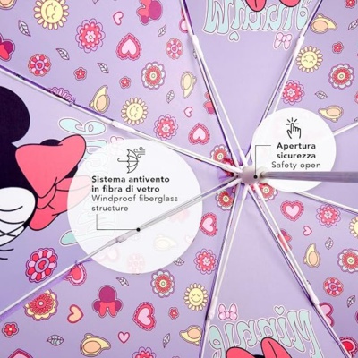 Dětský deštník Minnie Mouse Perletti Kids 66 cm – manuální