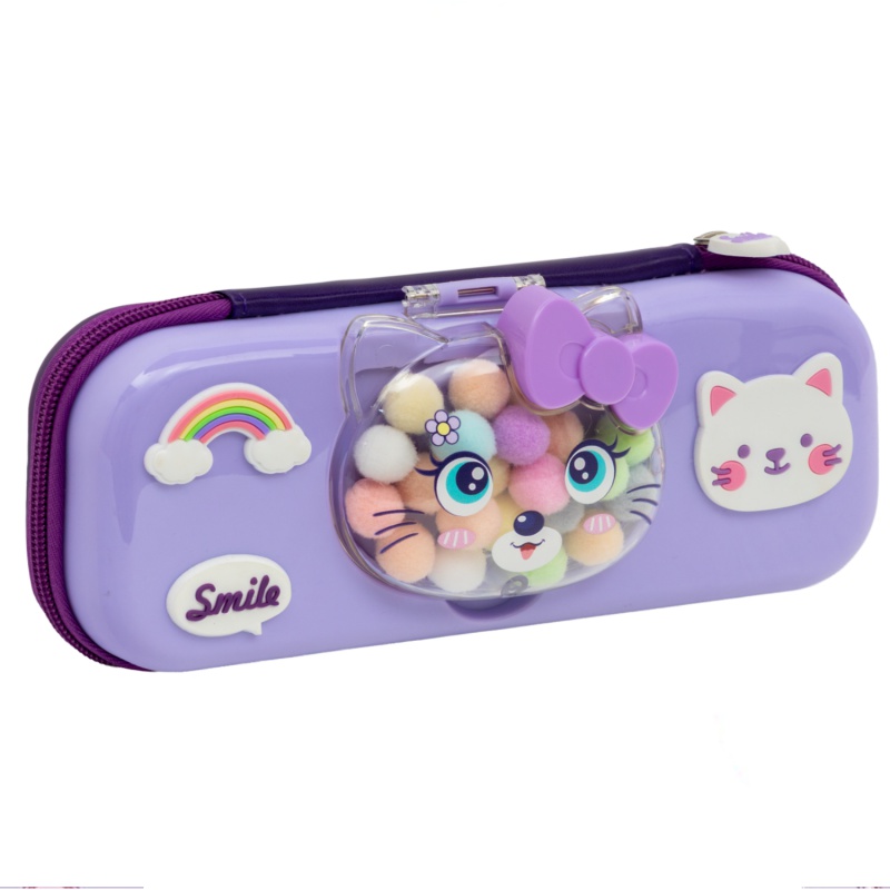 Penál z EVA pěny 3D AstraBAG KITTY, levandulový, 503025059