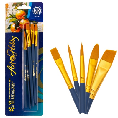 Sada štětců ASTRA ARTEA ART&HOBBY 5 ks – nylonové štětce