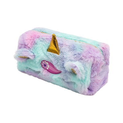 Plyšové pouzdro AstraBAG Fluffy Unicorn Ombre – dětské pouzdro na drobnosti, 505025017