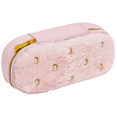 Jednokomorový penál / pouzdro AstraBAG Fluffy Pearl Pink, 503025074