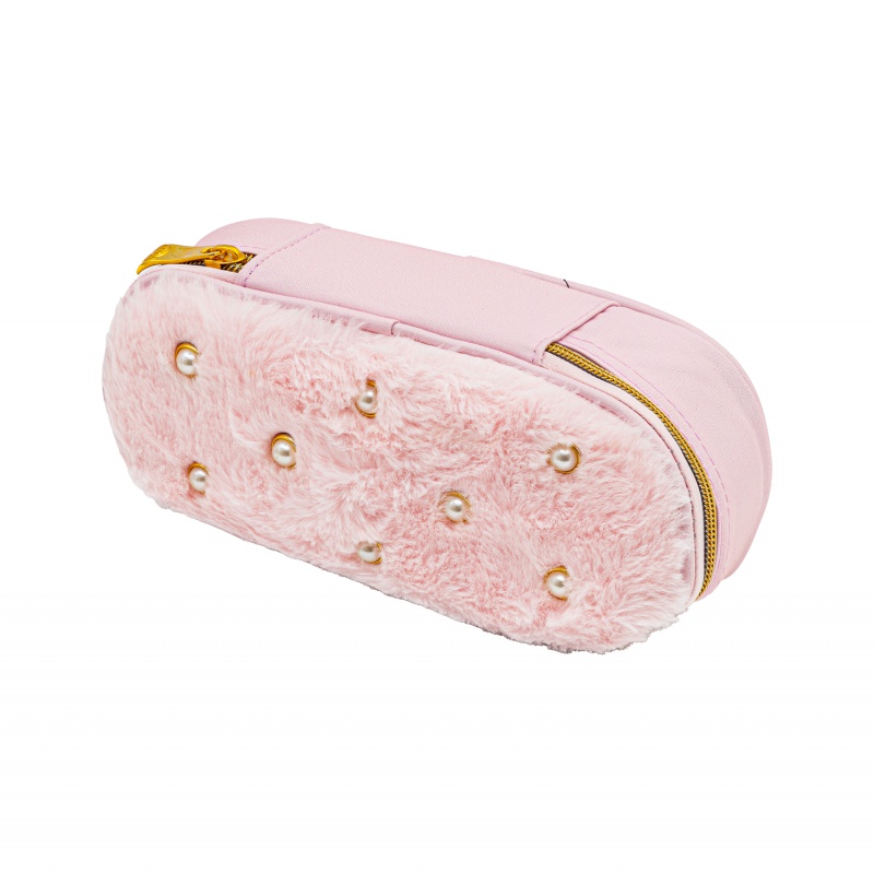 Jednokomorový penál / pouzdro AstraBAG Fluffy Pearl Pink, 503025074