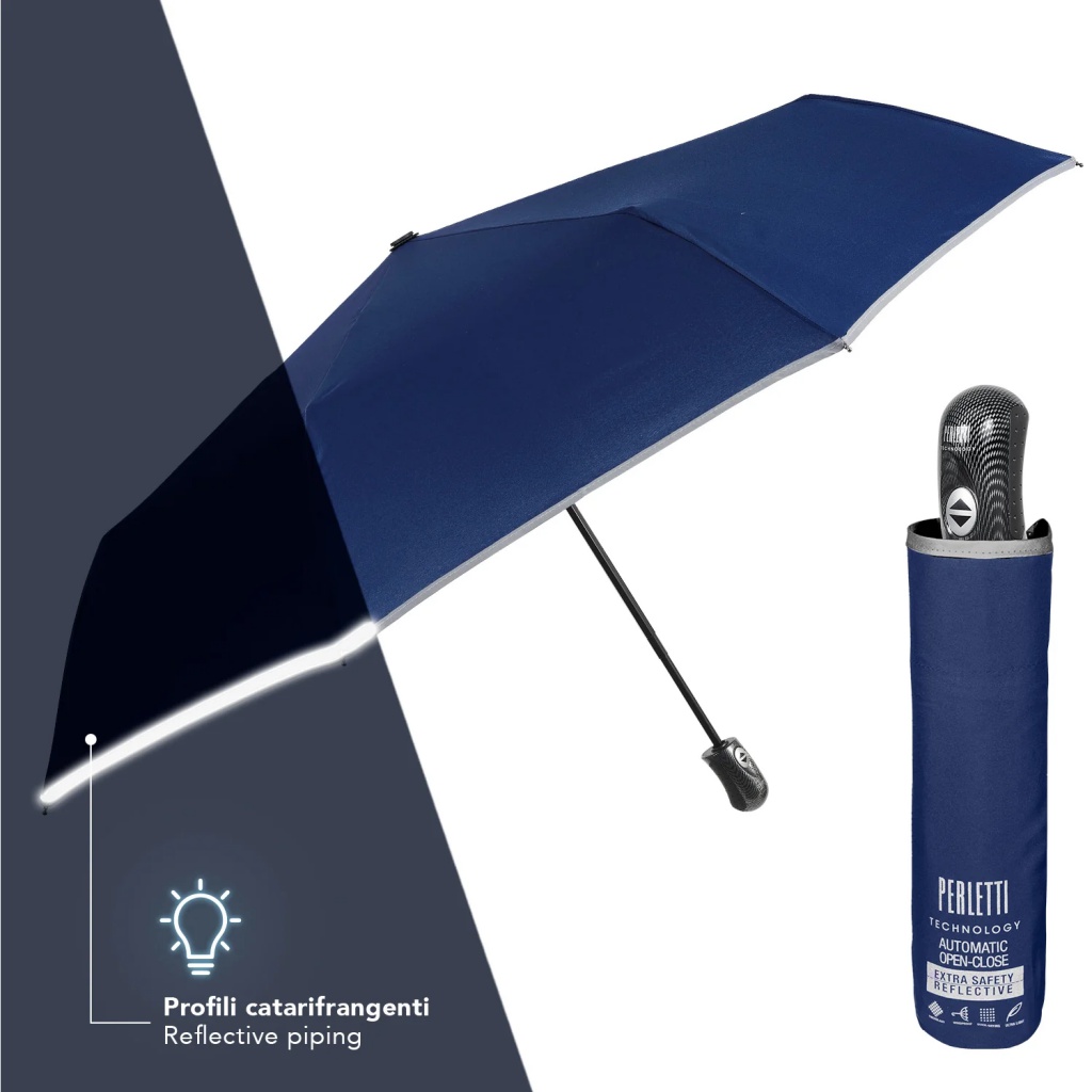 Plnoautomatický reflexný skladací dáždnik Perletti Technology