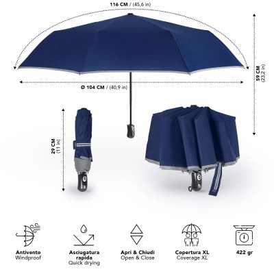 Plnoautomatický reflexní skládací deštník Perletti Technology