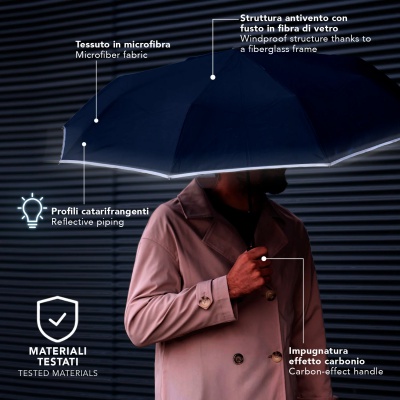 Plnoautomatický reflexní skládací deštník Perletti Technology