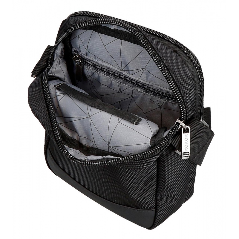 Pánská crossbody taška Movem Buster Black 22 cm – 2 komory