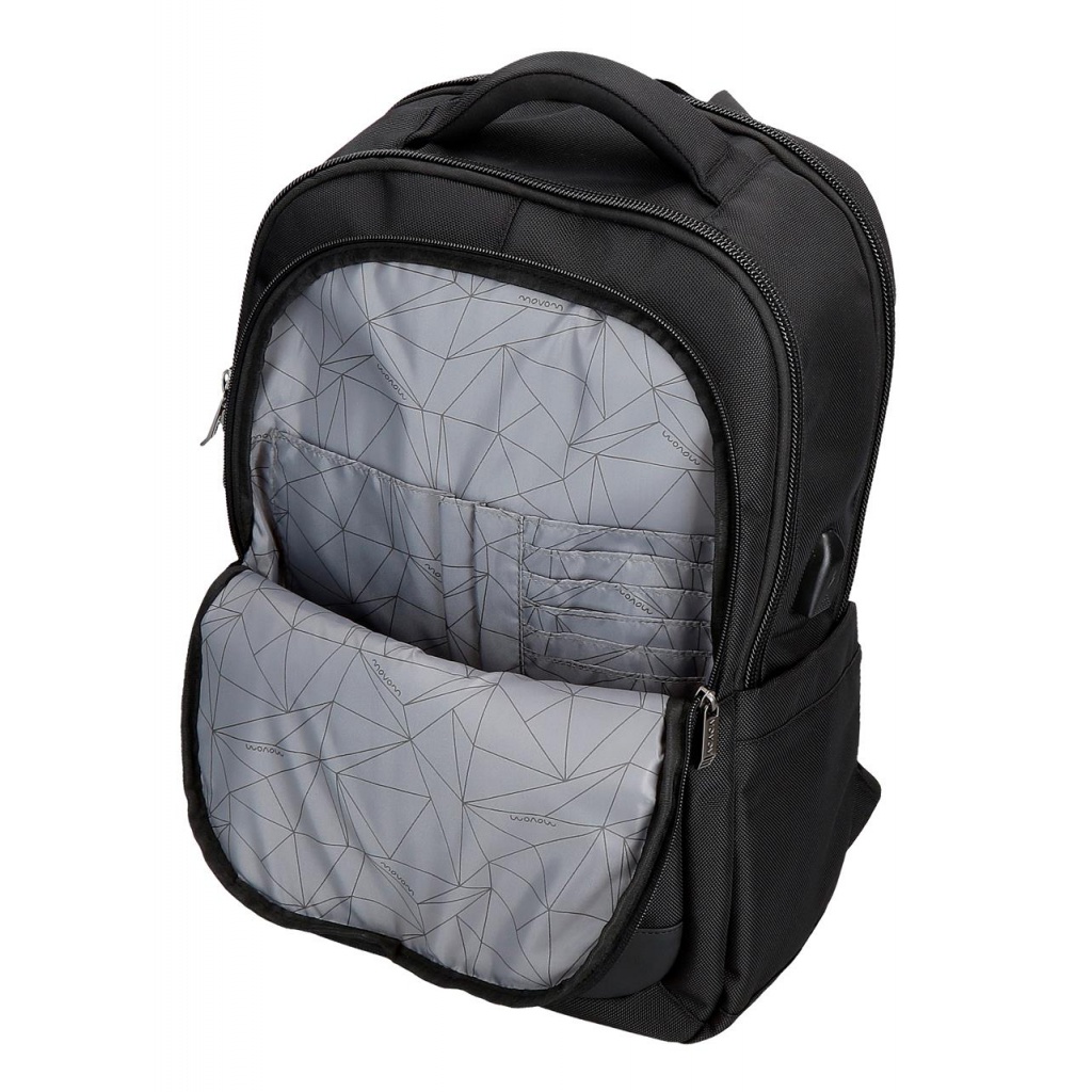 Cestovní batoh Movem Buster Black 44 cm – batoh s USB portem