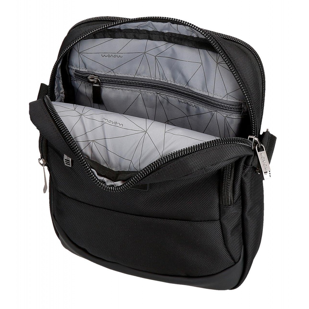 Pánská crossbody taška Movem Buster Black 27 cm – 2 komory