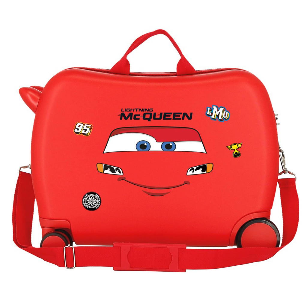 Dětský kufr na kolečkách Cars Lightning McQueen – odrážedlo 50 cm