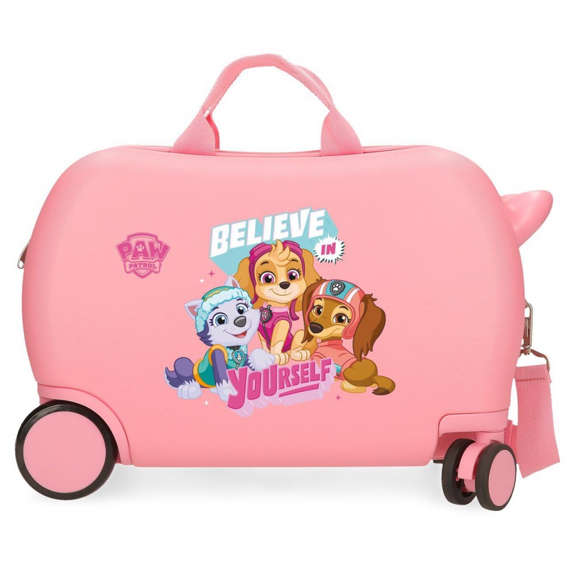 Detský kufor Paw Patrol Believe in Yourself – kufor na kolieskach a odrážadlo