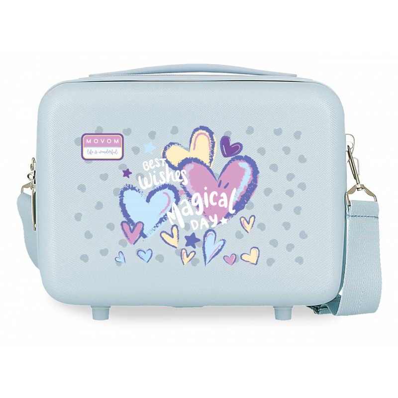 Kosmetický kufřík Movem Best Wishes Blue – cestovní kosmetická taška ABS