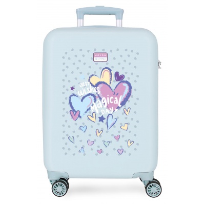 Příruční kufr Movem Best Wishes Blue 55 cm – ABS kabinový kufr 35L