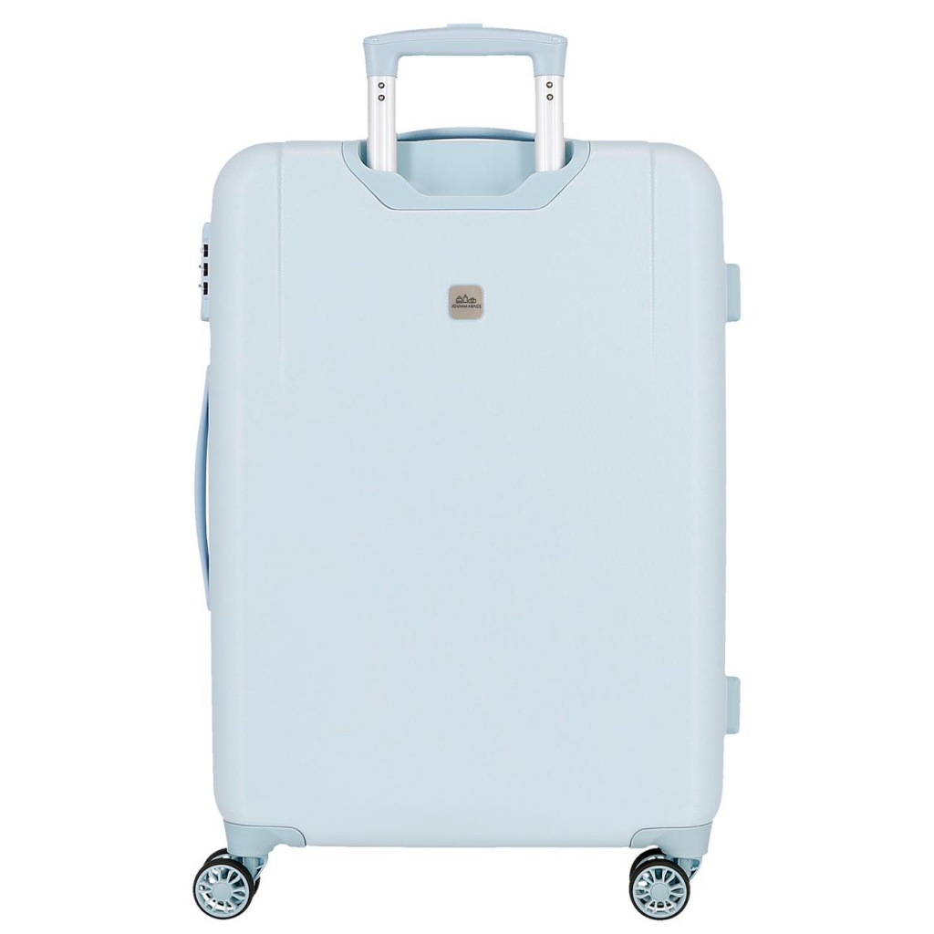 Cestovný kufor Movom Best Wishes Blue 65 cm – ABS kufor s TSA zámkom a expandérom