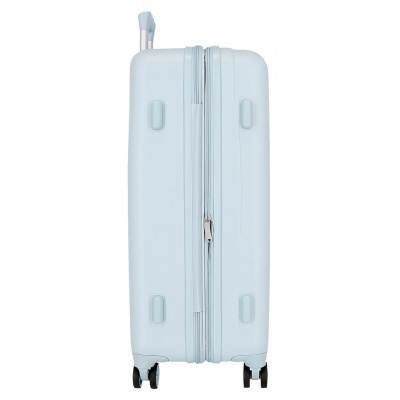 Cestovní kufr Movem Best Wishes Blue 65 cm – ABS kufr s TSA zámkem a expandérem