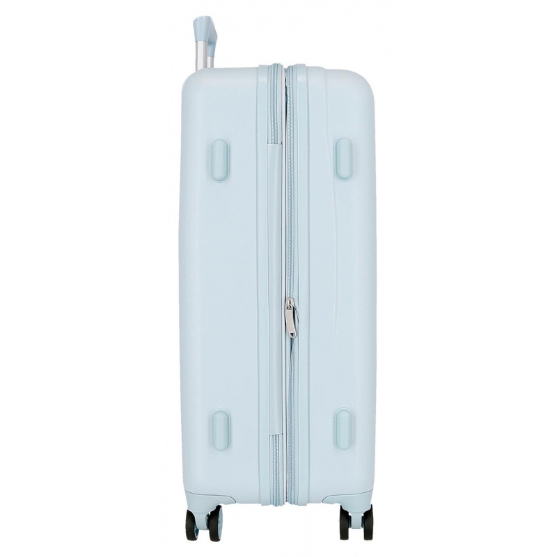 Cestovní kufr Movem Best Wishes Blue 65 cm – ABS kufr s TSA zámkem a expandérem