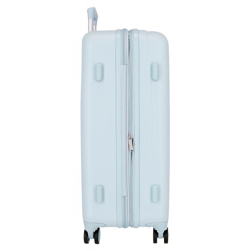 Cestovný kufor Movom Best Wishes Blue 65 cm – ABS kufor s TSA zámkom a expandérom