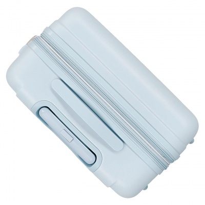 Cestovní kufr Movem Best Wishes Blue 65 cm – ABS kufr s TSA zámkem a expandérem