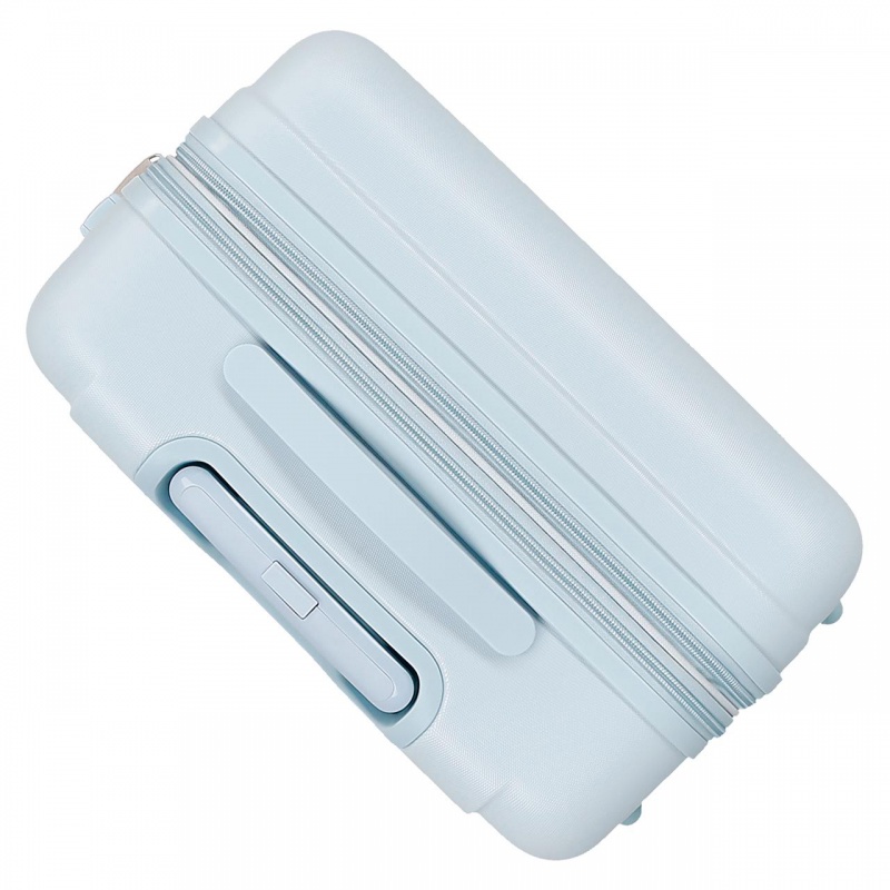 Cestovný kufor Movom Best Wishes Blue 65 cm – ABS kufor s TSA zámkom a expandérom